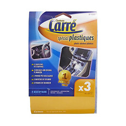 3 chiffons essuyage tableau de bord CARLINEA