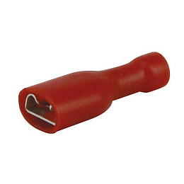 Lot de 10 cosses plates femelles gainées 6.3mm rouge