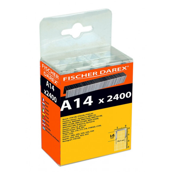 Agrafes type A 14mm x2400 gros conditionnement