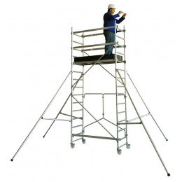 Echafaudage Roulant T-one 155 Pliant 2m70 Plancher (4m70 Travail)