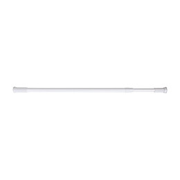 Barre de douche droite extensible L.70-120cm, blanche
