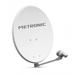 Parabole Eurasis acier 60cm de diamètre + LNB - blanche