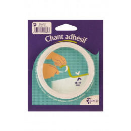 Chant mélaminé adhésif 19mmx5ml blanc mat