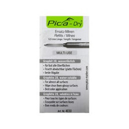 Pica Dry Mines De Rechange Colorées En Graphite - Hydrosoluble Et Multi-usage, 10 Pcs. ( 4030 )