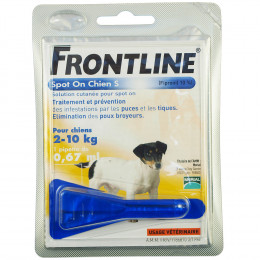 1 pipette antiparasitaire FRONTLINE Spot-On chien S 2 à 10kg