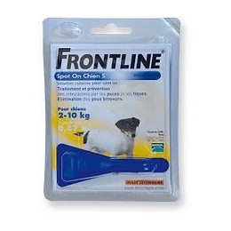 1 pipette antiparasitaire FRONTLINE Spot-On chien S 2 à 10kg