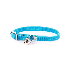 Collier pour chat Nylon tubulaire turquoise