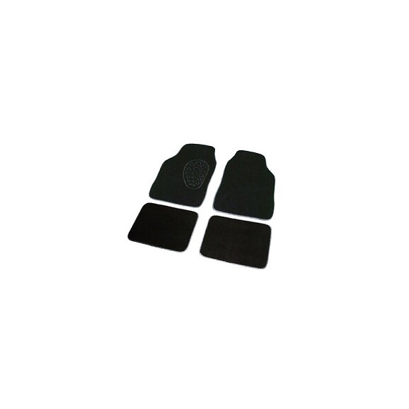 Lot de 4 tapis de voiture chiné blanc noir