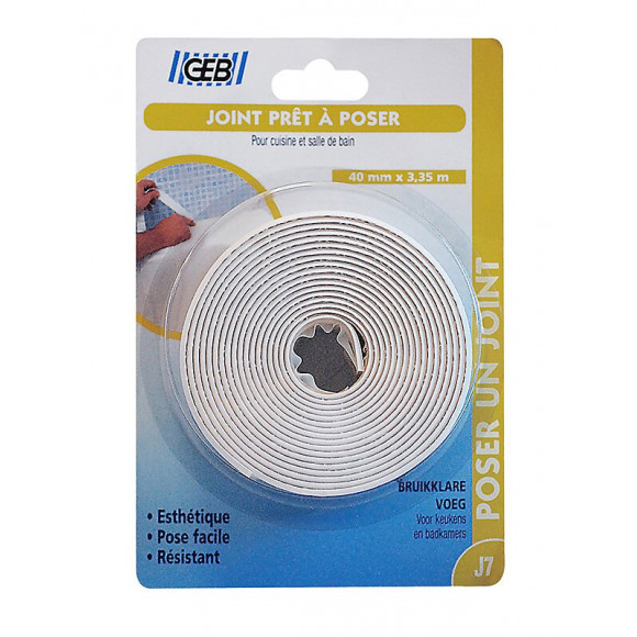 Joint prêt à poser 41mmx3.35m blanc