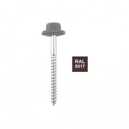 Fixation pour plaque PVC imitation tuile, marron