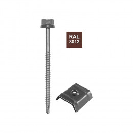 Vis + cavalier rouge 8012 pour fixation bac acier