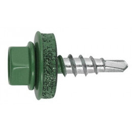 Vis autoperceuse vert 6009 pour fixation bac acier 6.5x100