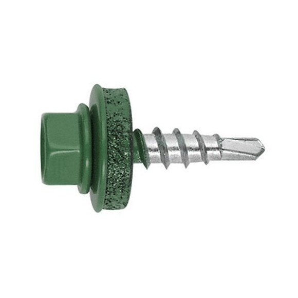 Vis autoperceuse vert 6009 pour fixation bac acier 6.5x100