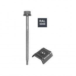 Vis + cavalier bleu 5008 pour fixation bac acier