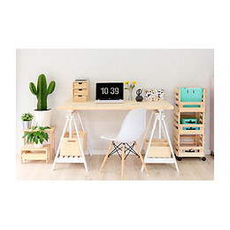 Tréteau Architec pin massif Blanc