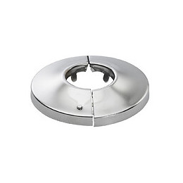 Lot de 2 rosaces à agrafe 1/2 diamètre 50mm chromées