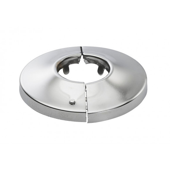 Lot de 2 rosaces à agrafe 1/2 diamètre 50mm chromées