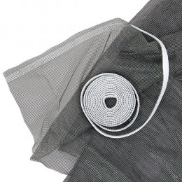 Tulle moustiquaire auto-agrippant gris l.170xh.170cm