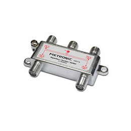 Répartiteur TV 4 sorties à fiche F blindé métal