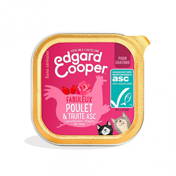 Barquette Naturelle Chaton 85g Poulet/Truite frais