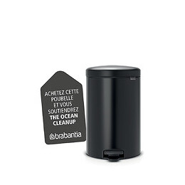Poubelle de cuisine ronde à pédale NewIcon 20L - Matt Black