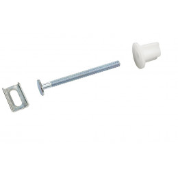 Fixations abattant - vis 6x75 - tête ovale et glissière