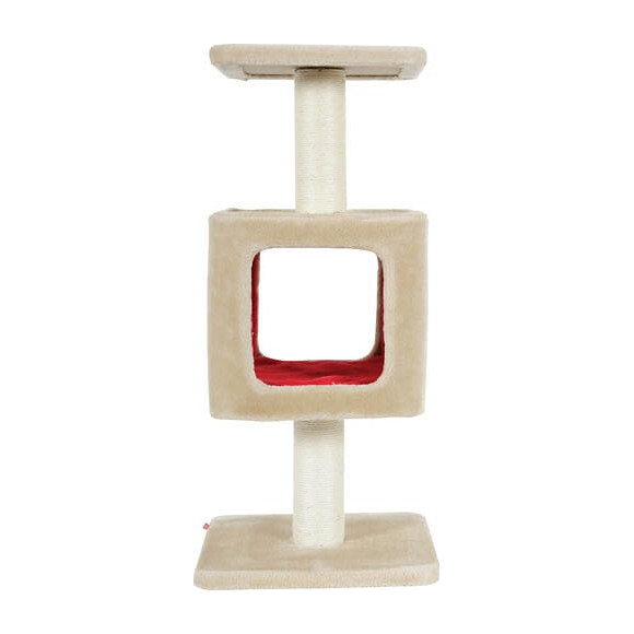 arbre à chat cube beige