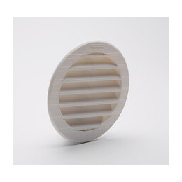 Grille d'aération ABS blanc tube avec moustiquaire diamètre 9,4 cm