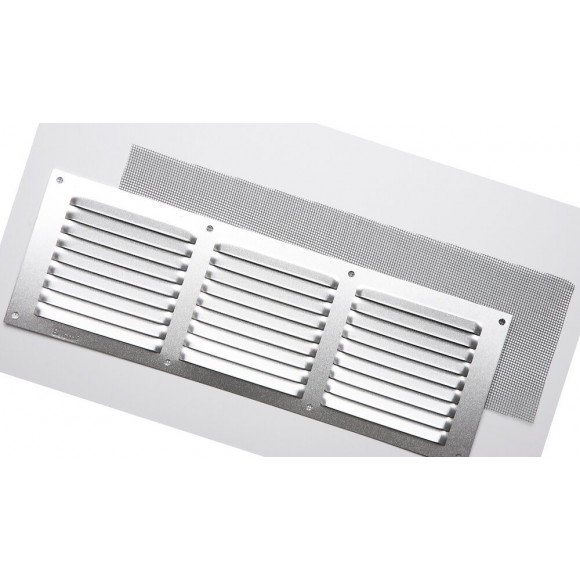 Grille d'aération aluminium mat à visser 10x30cm