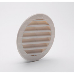 Grille d'aération ABS blanc tube avec moustiquaire diamètre 9,4 cm