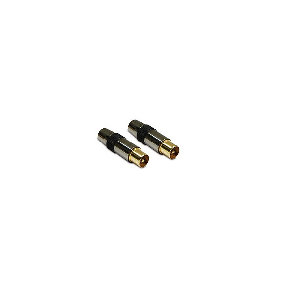 Fiche TV premium -lot de 2- dorée blindée 9.52mm mâle
