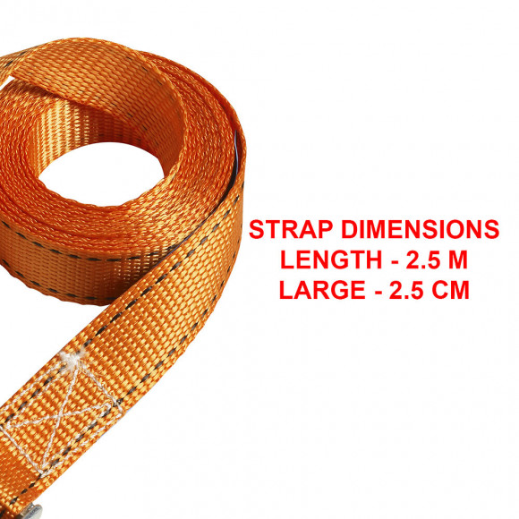 Sangle bagagère L.250xl.2.5cm, orange