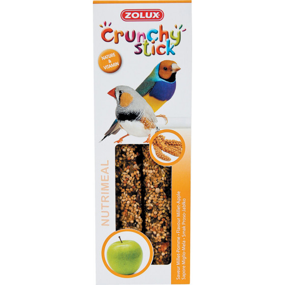 Baguettes croutillantes pour oiseaux exotique millet / pomme 85 g