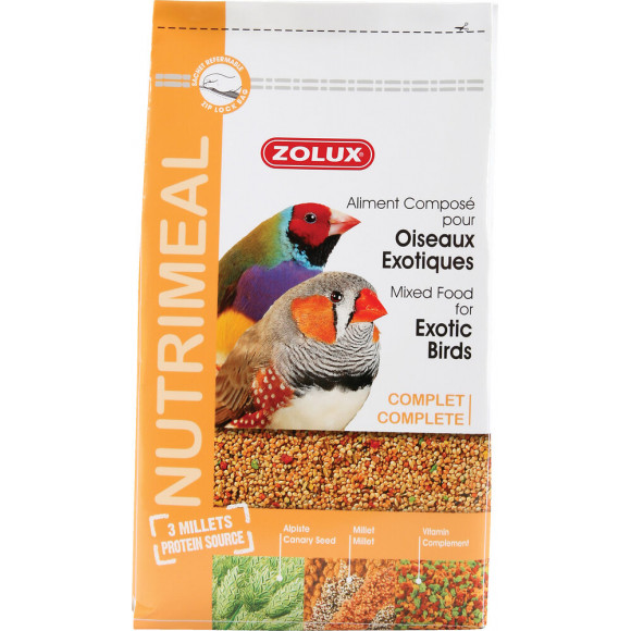 Aliments complets pour oiseaux exotiques ZOLUX Nutrimeal 2,5 kg