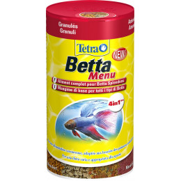 Aliments complets poissons exotiques TETRA Betta Menu 100ml