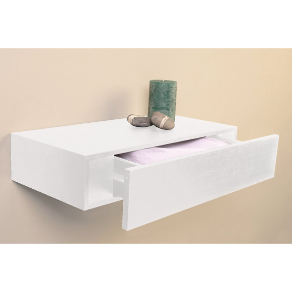 Etagère-tiroir blanc Glossy 48 x 25 x 10 cm