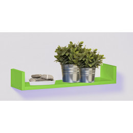 Etagère modèle ''U'' pistache 60x10x15cm