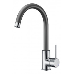 mitigeur evier ilo bicolor chrome gris boite