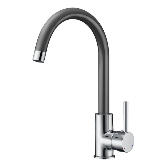 mitigeur evier ilo bicolor chrome gris boite