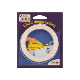 Chant mélaminé thermocollant 20mmx5ml blanc mat
