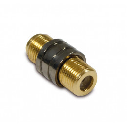 Raccord F blindé métal femelle-femelle