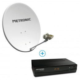 Parabole Calysta acier diamètre 80cm + Touchbox + LNB monobloc