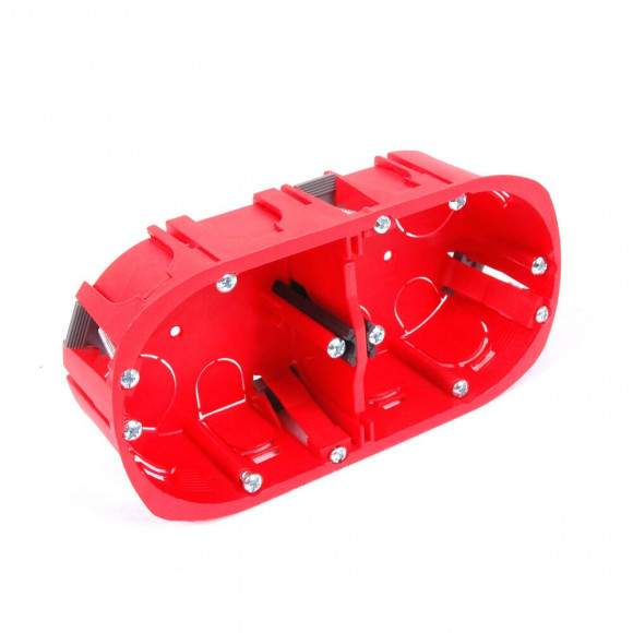 Boite d'encastrement 2 postes cloison sèche diamètre 67mm