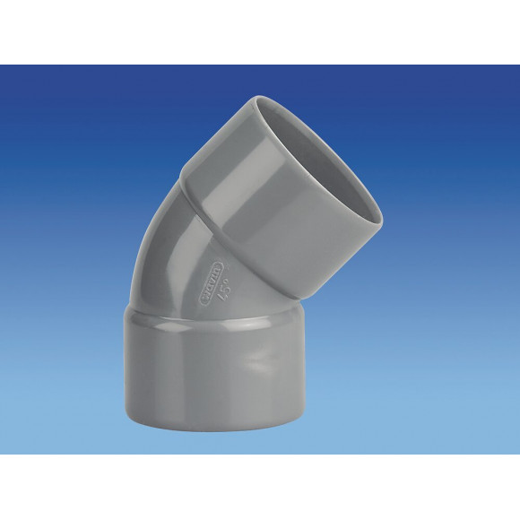 Coude gouttière PVC FF 45° DN50 couleur gris clair