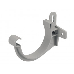 Crochet bandeau gouttière PVC demi-ronde 16 couleur gris clair