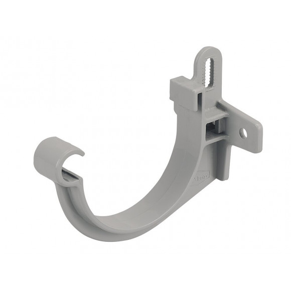 Crochet bandeau gouttière PVC demi-ronde 16 couleur gris clair