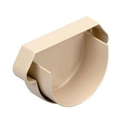 Fond symétrique universel gouttière PVC demi-ronde 16 couleur sable
