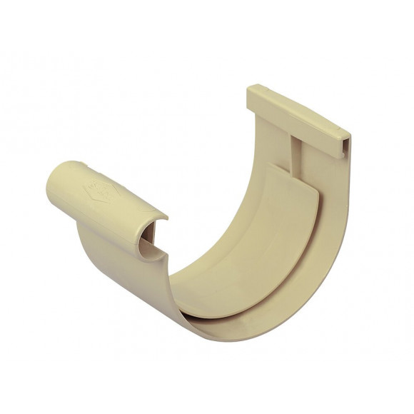 Jonction de profilé gouttière PVC demi-ronde 16 couleur sable