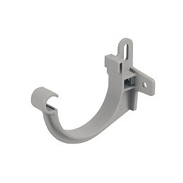 Crochet bandeau gouttière PVC demi-ronde 16 couleur gris clair