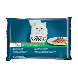 Sachets repas chat adulte Perle - multivariétés - 4x85g
